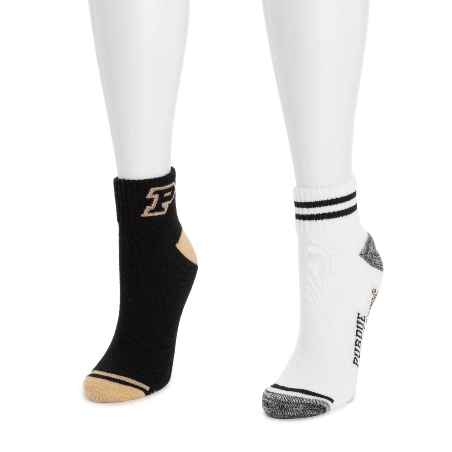 Muk Luks Purdue GameDay Unisex Mini Crew Socks 2 Pack