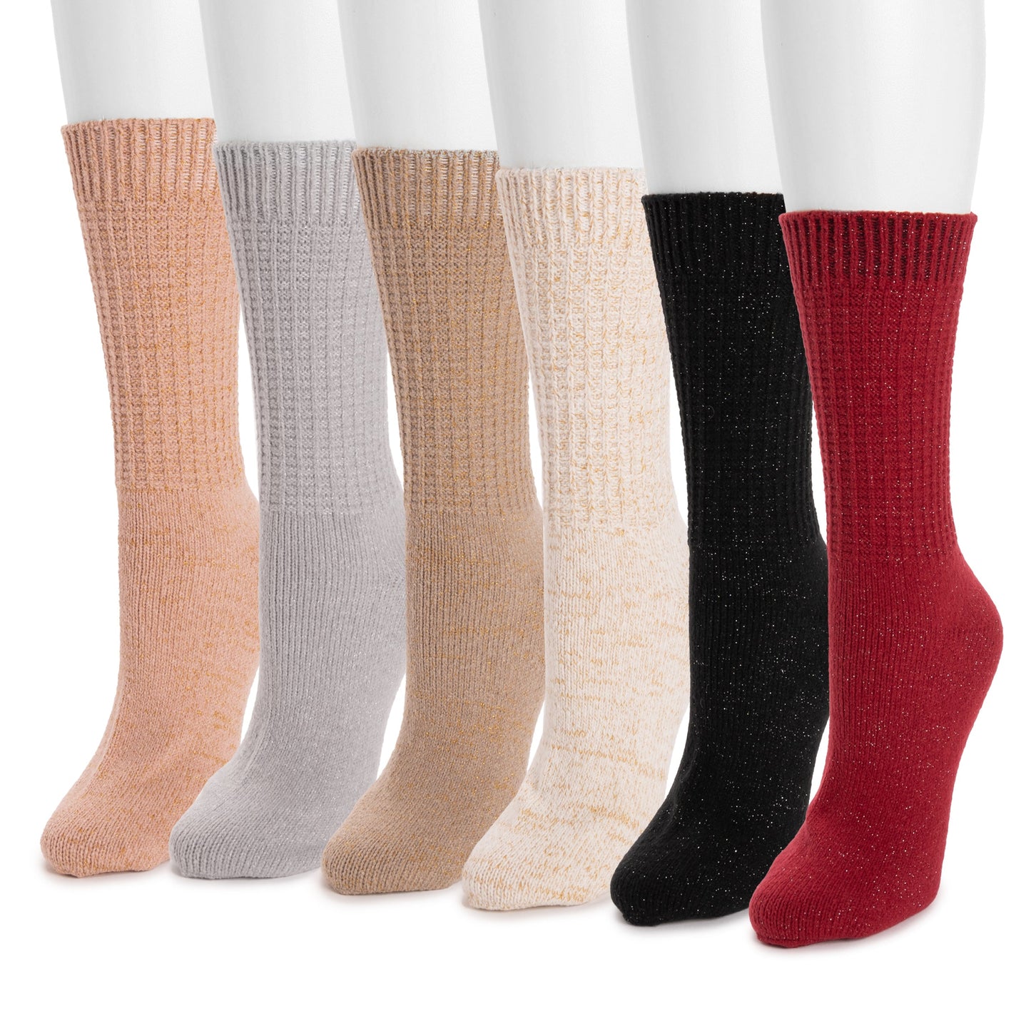 Lurex Waffle Pack,One Size (6-11)