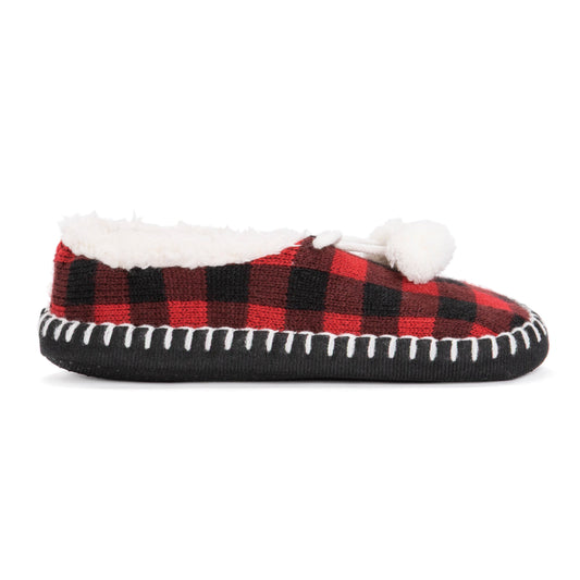 Muk Luks Ballerina Slippers Red/Black