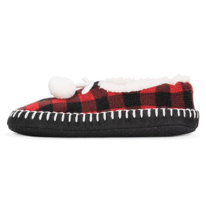Muk Luks Ballerina Slippers Red/Black