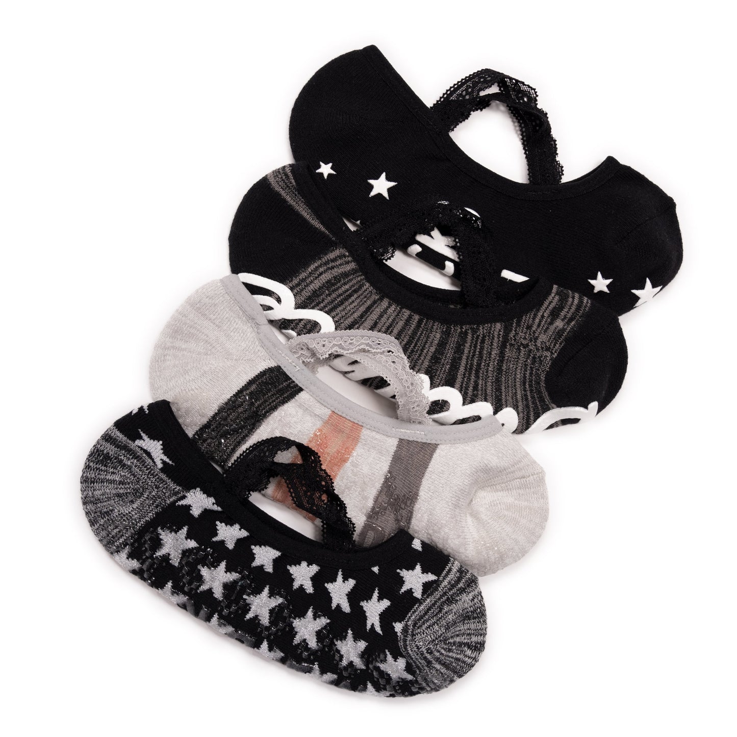 Muk Luks Studio Socks - Criss Cross Ballerina 4PK