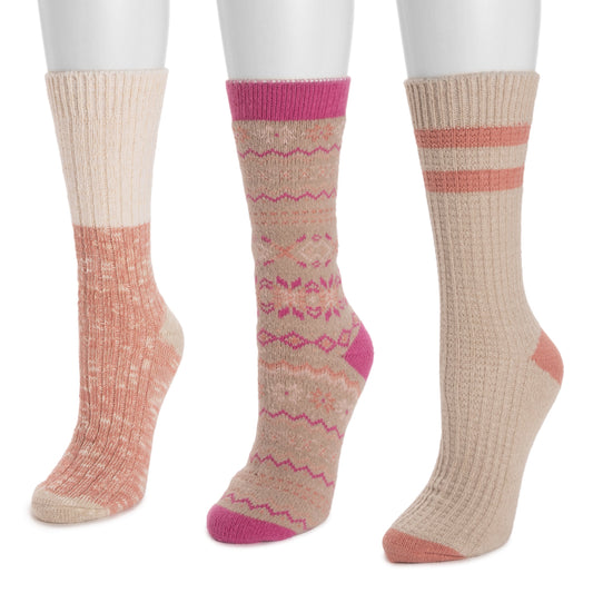 Muk Luks 3 Pair Pack Boot Socks