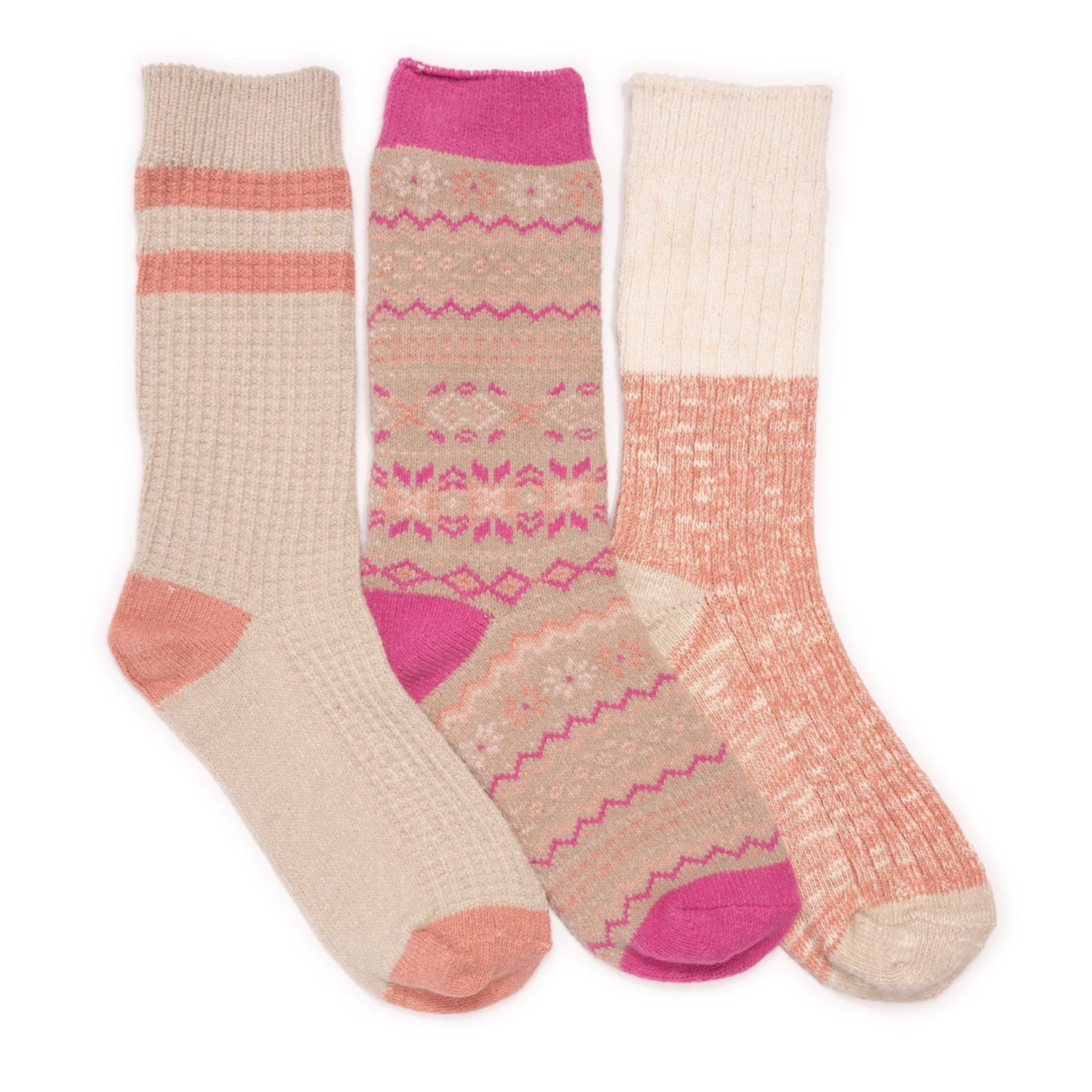 Muk Luks 3 Pair Pack Boot Socks
