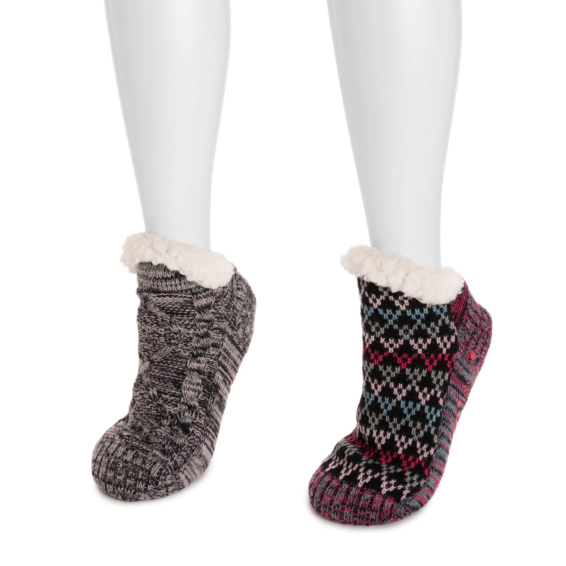 Muk Luks Shortie Cabin Sock (2 Pair Pack)