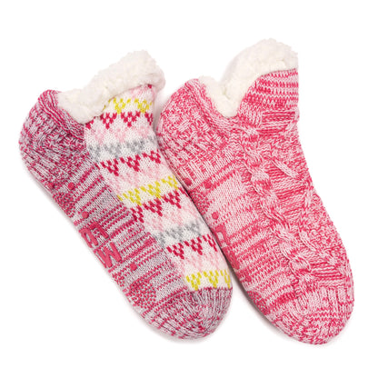 Muk Luks Shortie Cabin Sock (2 Pair Pack)