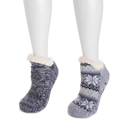 Muk Luks Shortie Cabin Sock (2 Pair Pack)