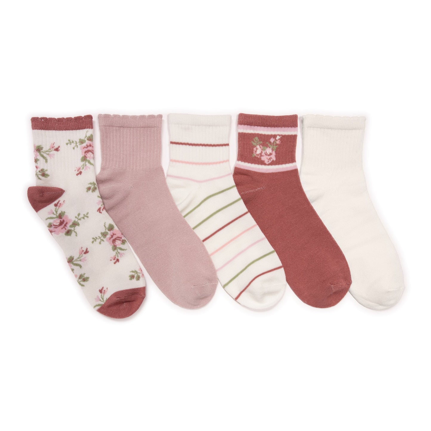 Muk Luks 6 Pack Dream Step Mini Crew Sock