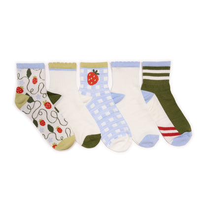 Muk Luks 6 Pack Dream Step Mini Crew Sock