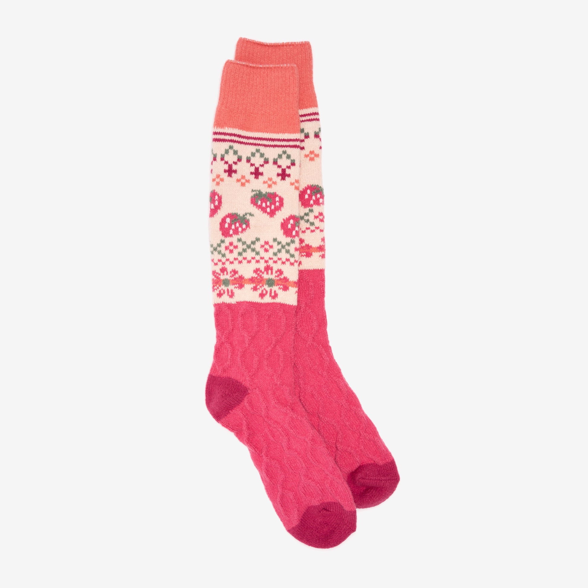 Muk Luks Luxe Slouch Microfiber Fairisle Sock