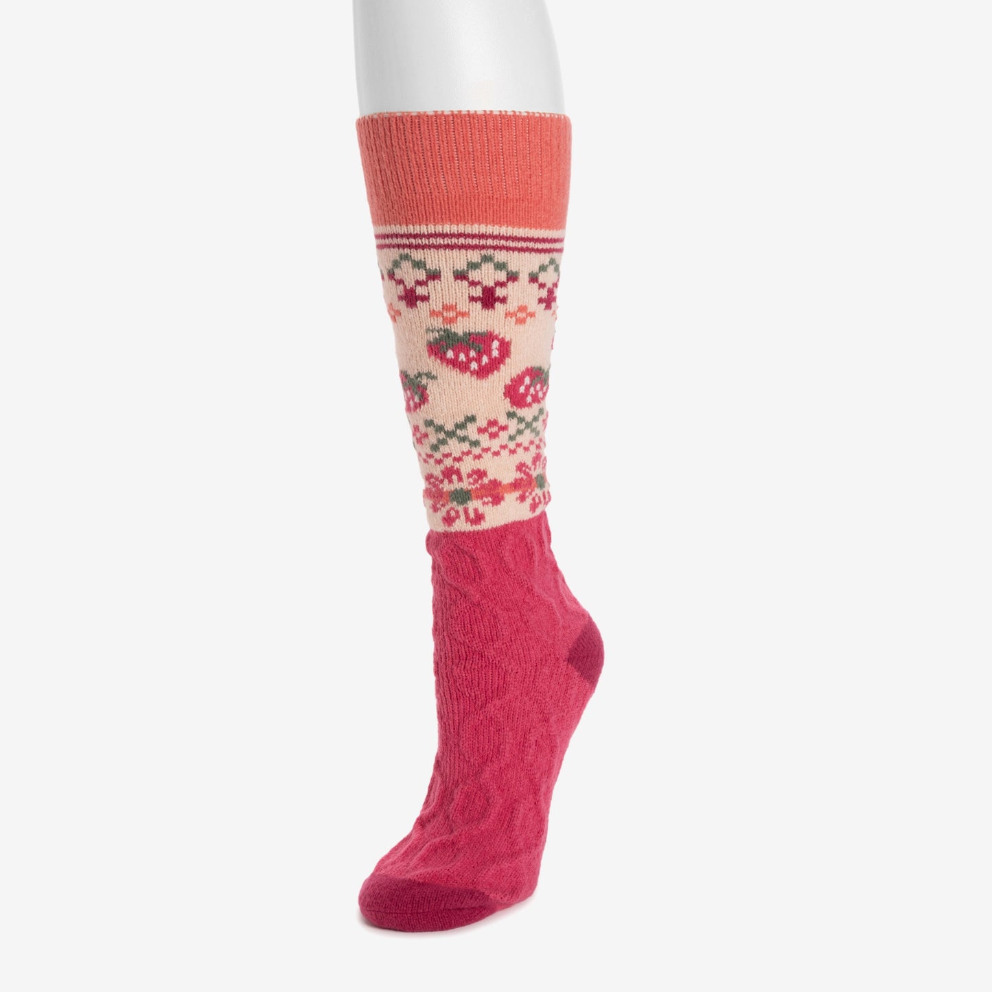 Muk Luks Luxe Slouch Microfiber Fairisle Sock