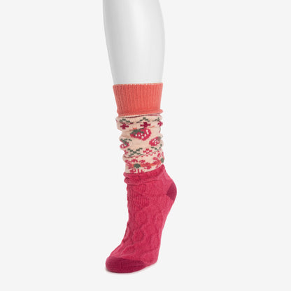 Muk Luks Luxe Slouch Microfiber Fairisle Sock