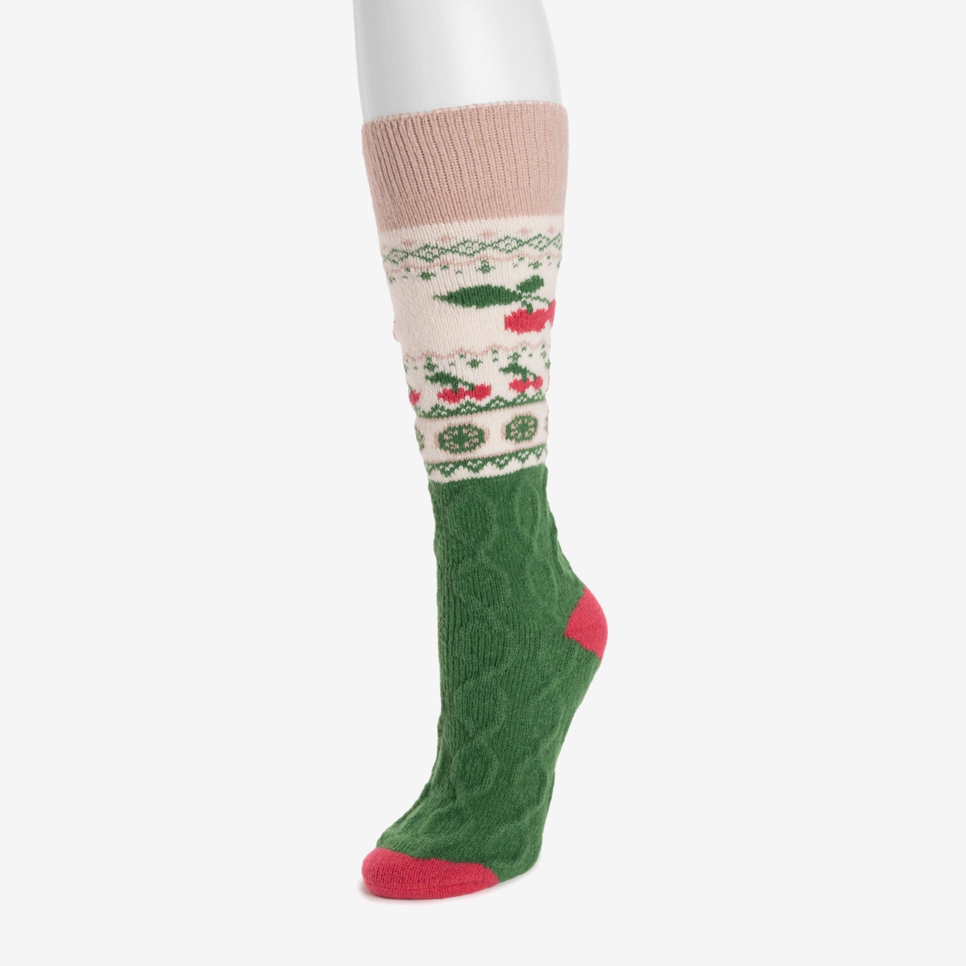 Muk Luks Luxe Slouch Microfiber Fairisle Sock