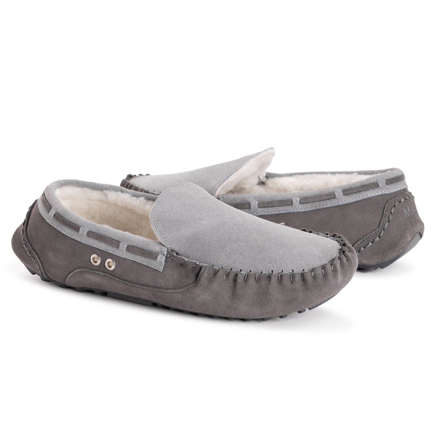 Muk Luks Everett Moccasin Slippers Dark Grey