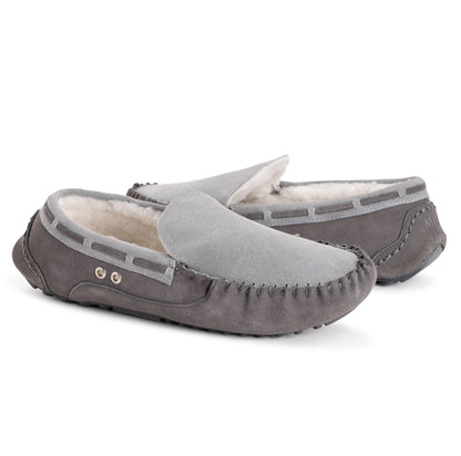 Muk Luks Everett Moccasin Slippers Dark Grey