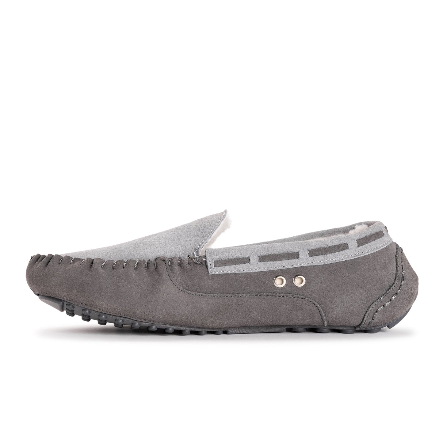 Muk Luks Everett Moccasin Slippers Dark Grey