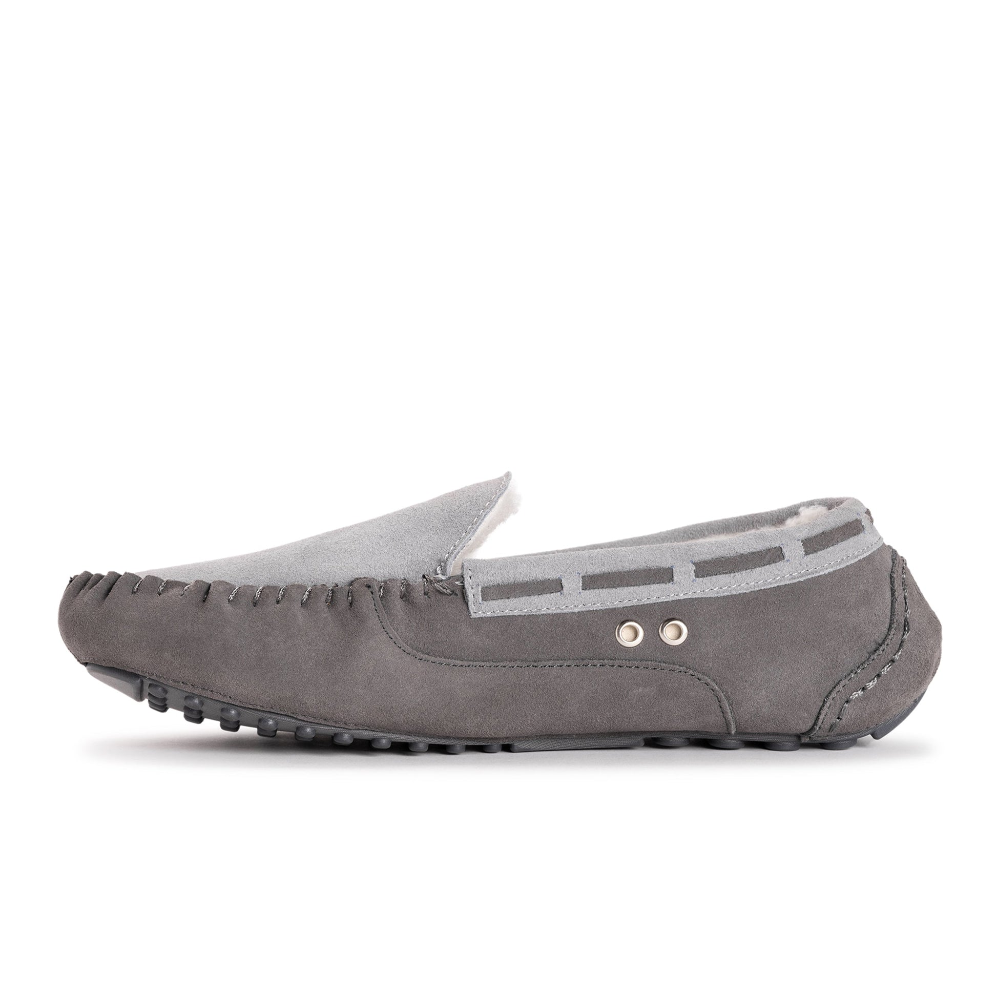 Muk Luks Everett Moccasin Slippers Dark Grey