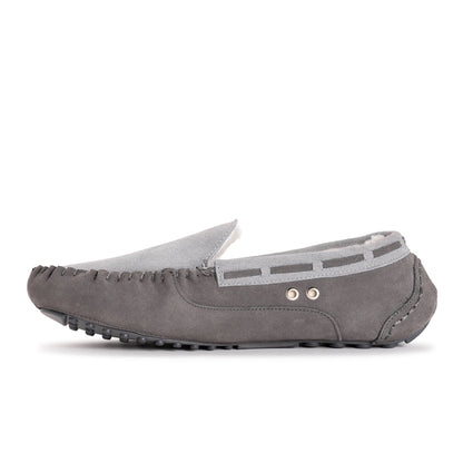 Muk Luks Everett Moccasin Slippers Dark Grey