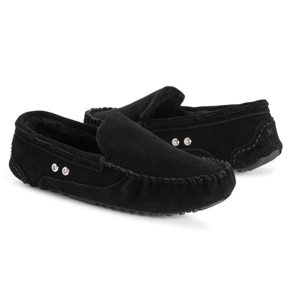 Muk Luks Everett Moccasin Slippers Dark Grey