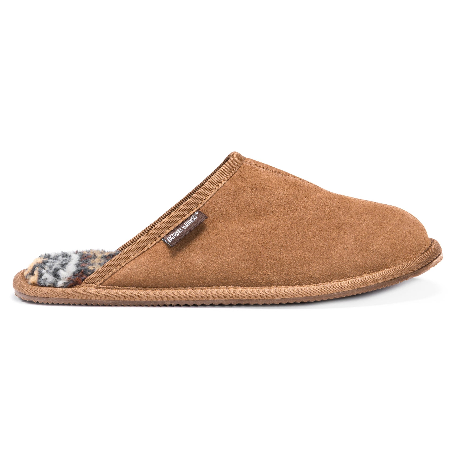 Muk Luks Dave Printed Berber Suede Scuff