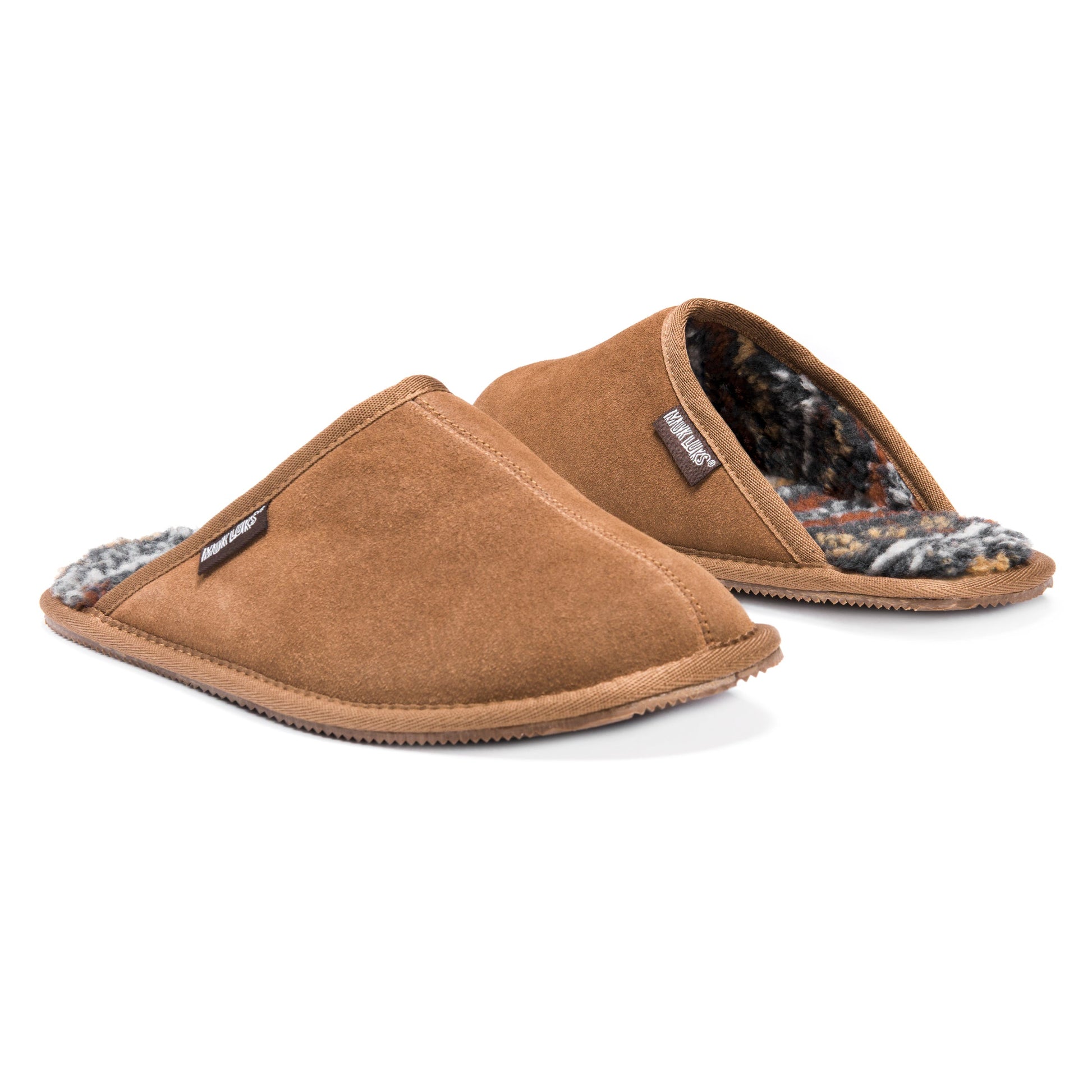 Muk Luks Dave Printed Berber Suede Scuff