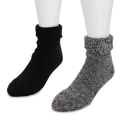 Muk Luks 2 Pair Pack Short Heat Retainer Socks