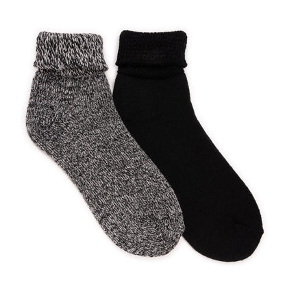 Muk Luks 2 Pair Pack Short Heat Retainer Socks