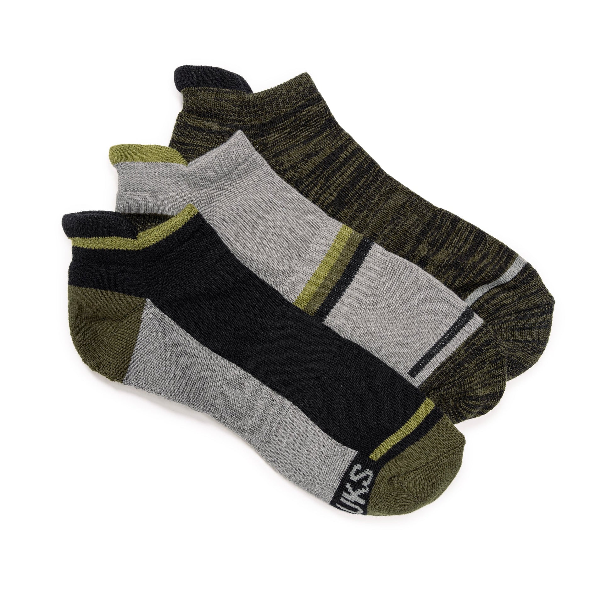 Muk Luks 3 Pair Pack Cotton Low Cut Ankle Compression Socks