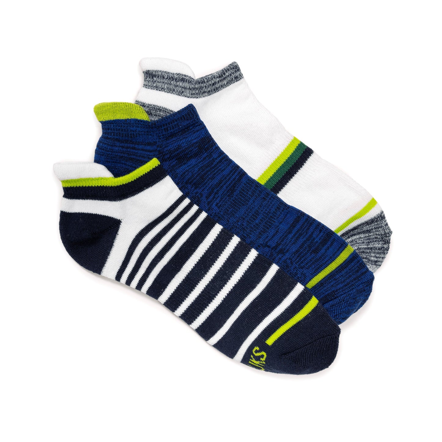 Muk Luks 3 Pair Pack Cotton Low Cut Ankle Compression Socks