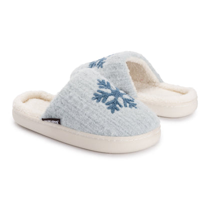 Muk Luks Joss Seasonal Print Scuff Slippers