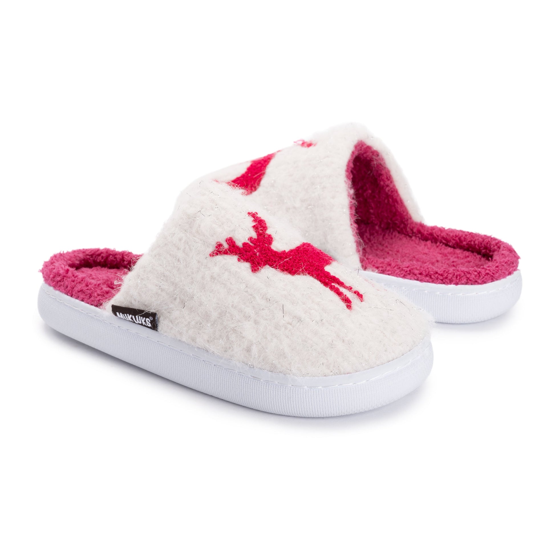 Muk Luks Joss Seasonal Print Scuff Slippers