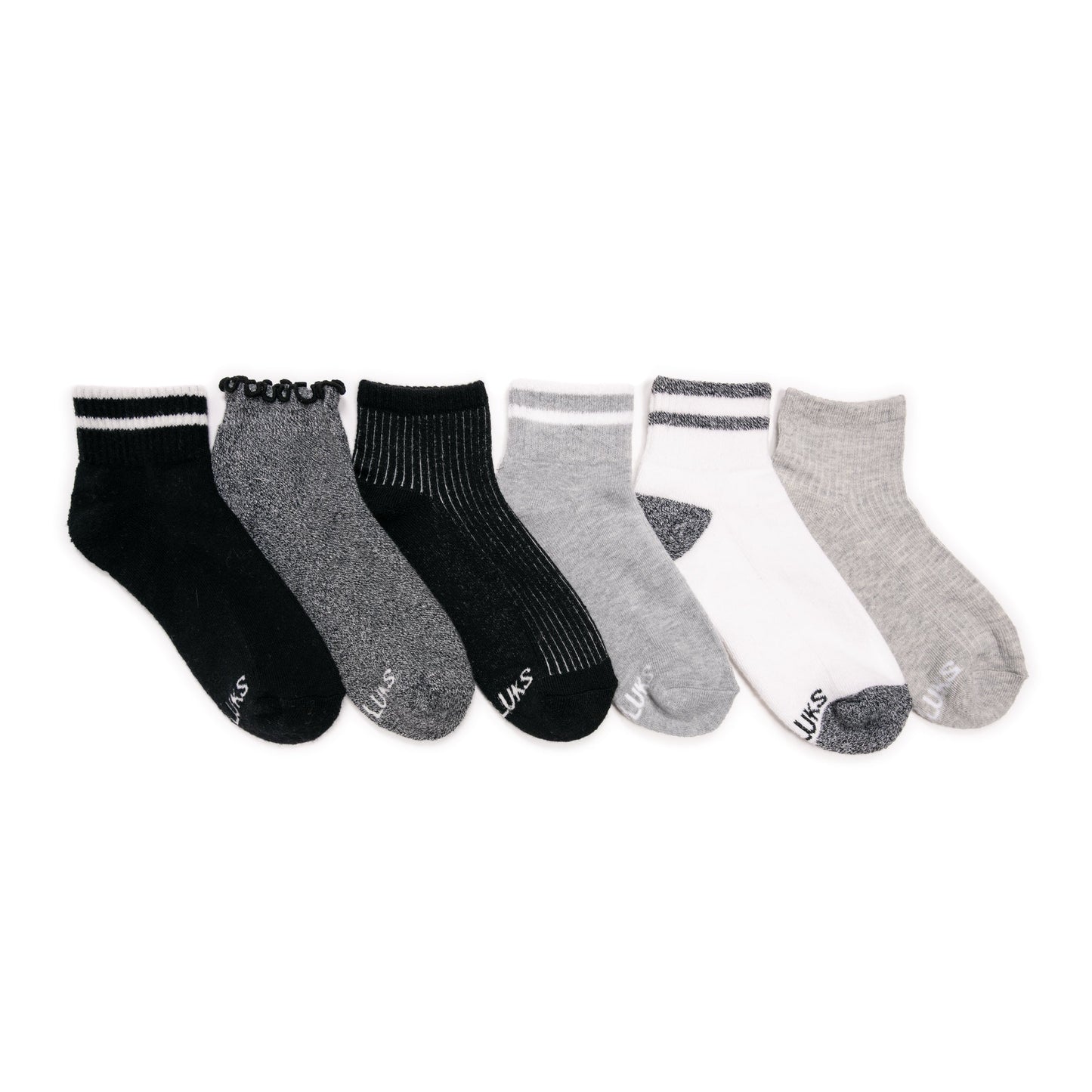Muk Luks 6 Pack Dream Step Mini Crew Sock