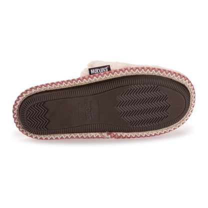 Muk Luks Novelty Punch Needle Scuff