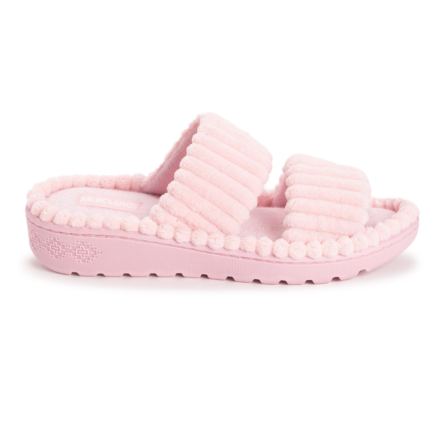 Muk Luks Platform Slipper Pink