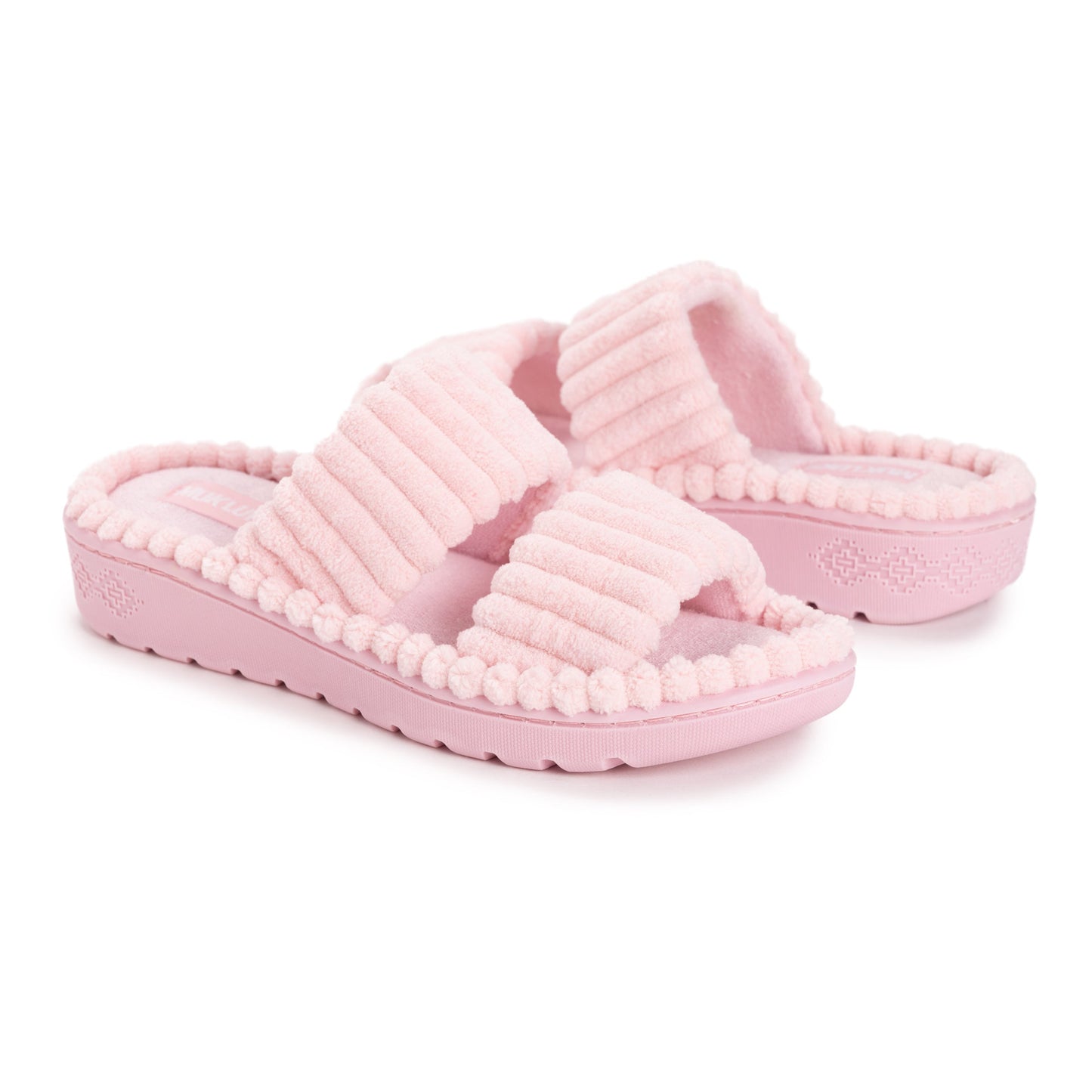 Muk Luks Platform Slipper Pink