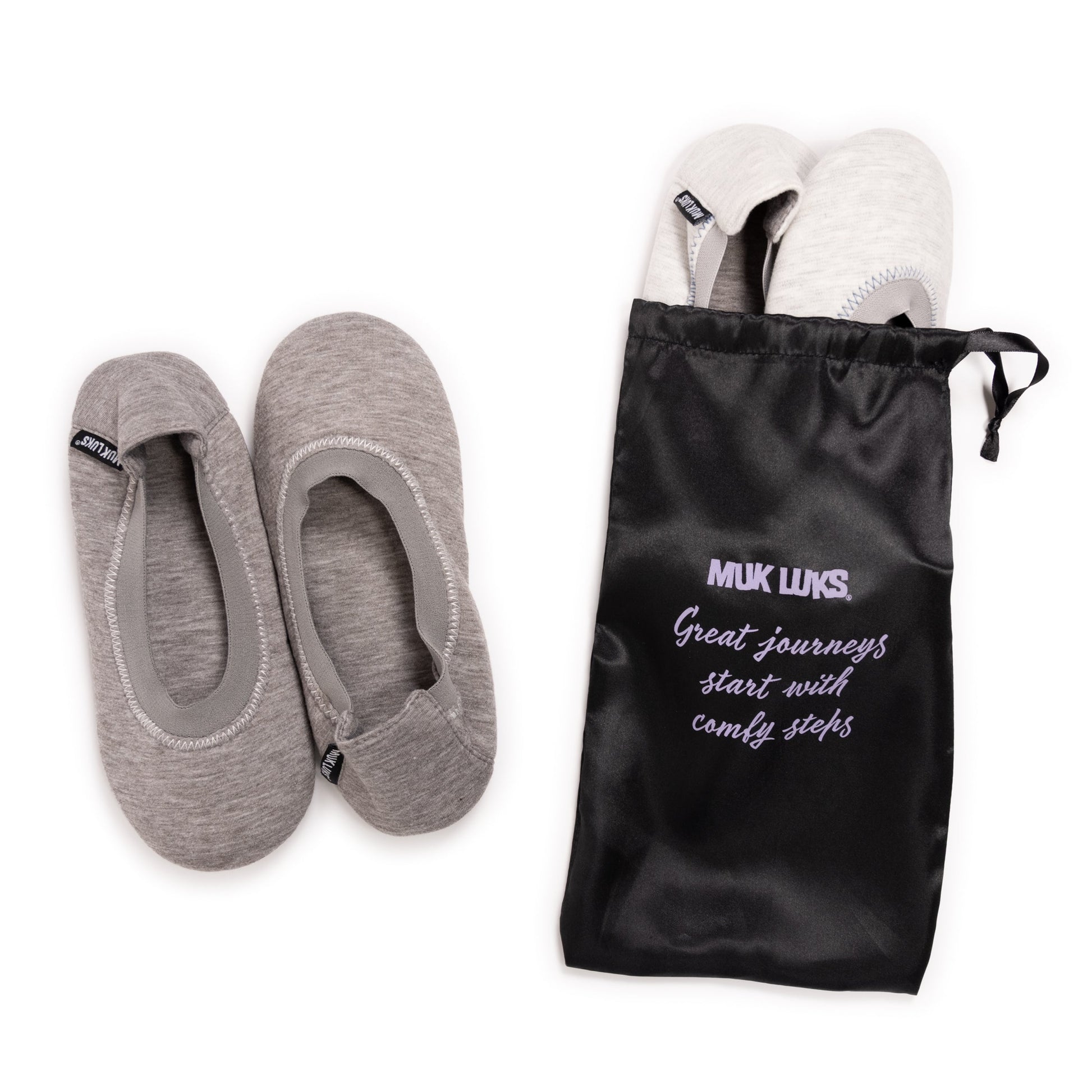Muk Luks 2 Pack Travel Ballerina Set Black