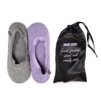 Muk Luks 2 Pack Travel Ballerina Set Black