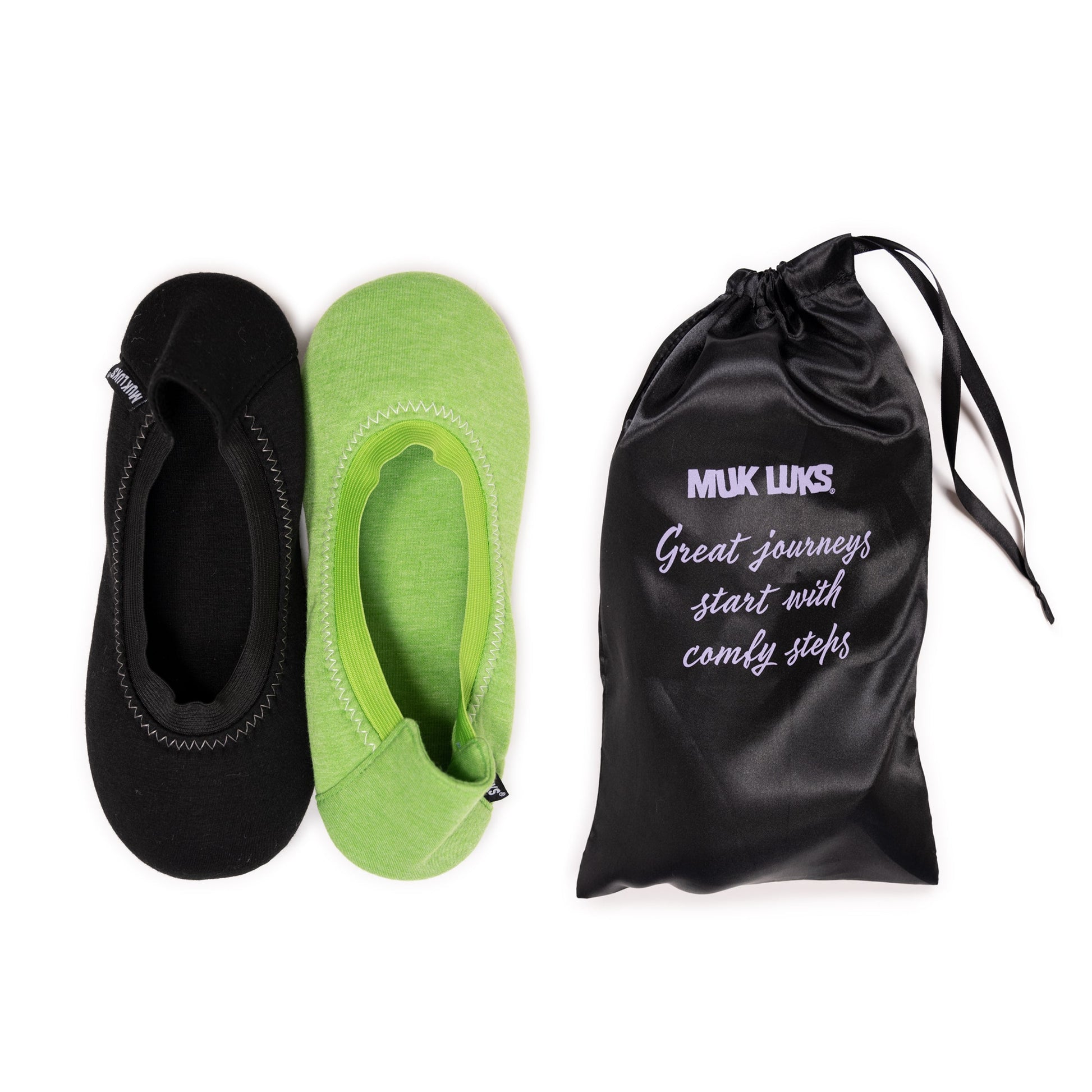 Muk Luks 2 Pack Travel Ballerina Set Black