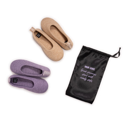 Muk Luks 2 Pack Travel Ballerina Set Black