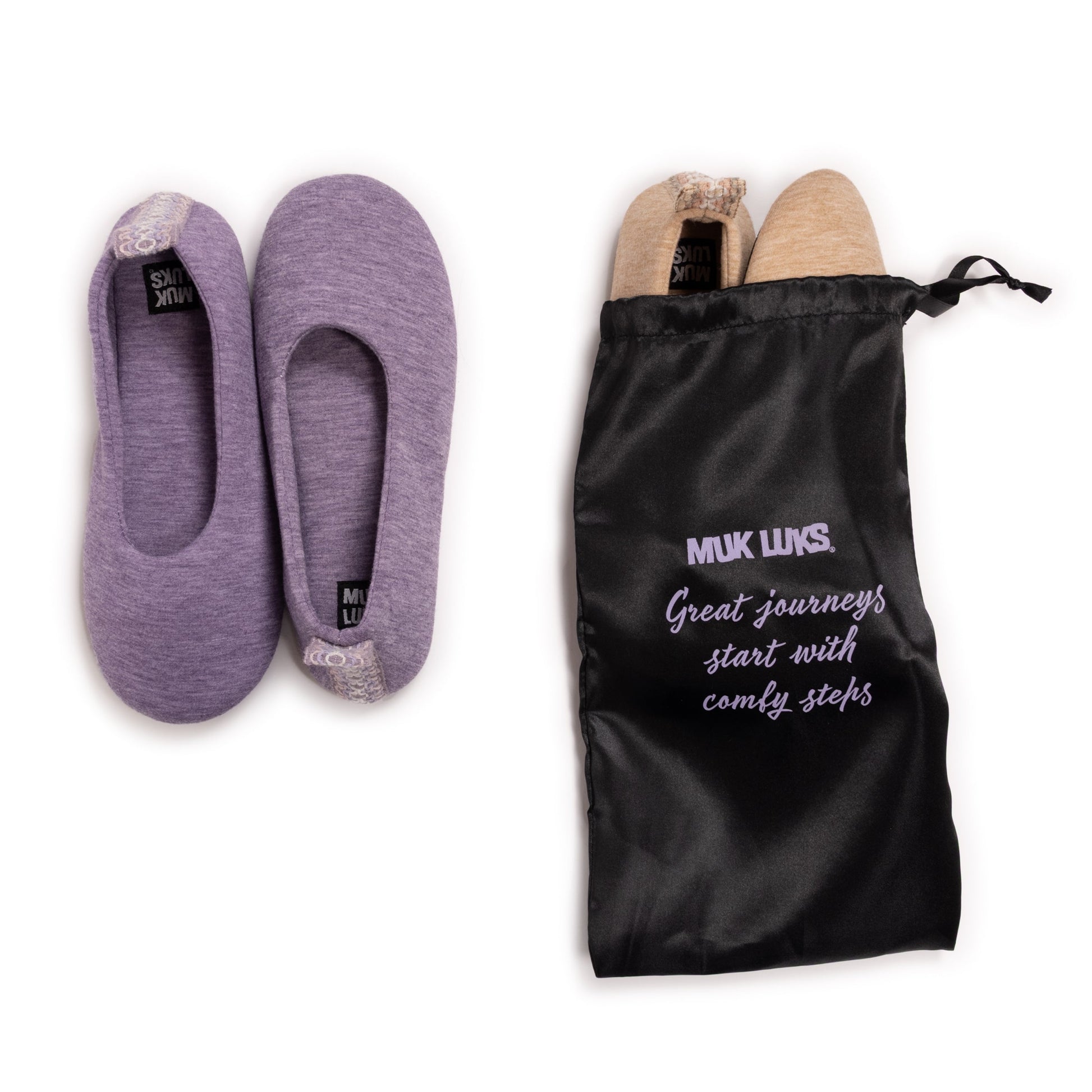 Muk Luks 2 Pack Travel Ballerina Set Black