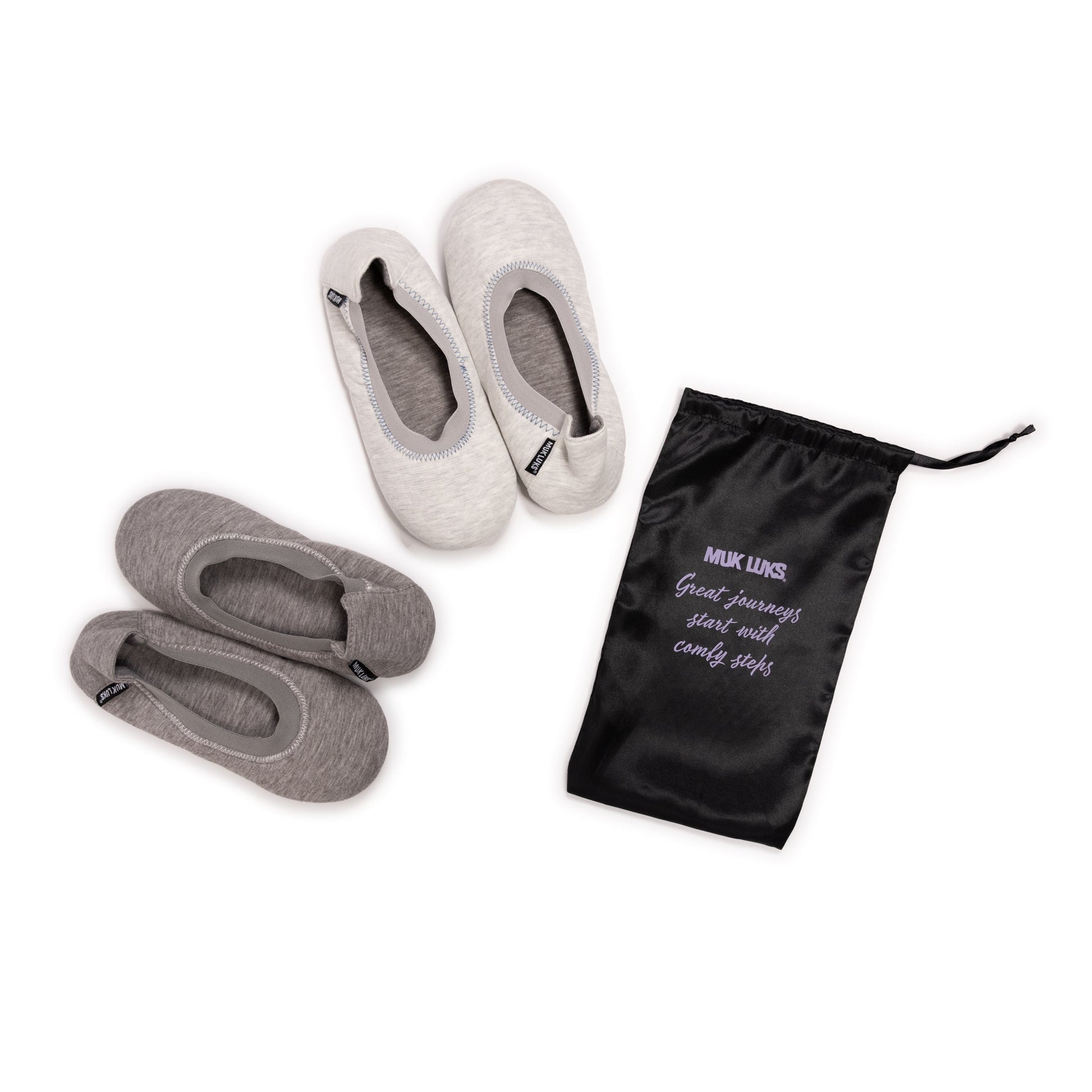 Muk Luks 2 Pack Travel Ballerina Set Black