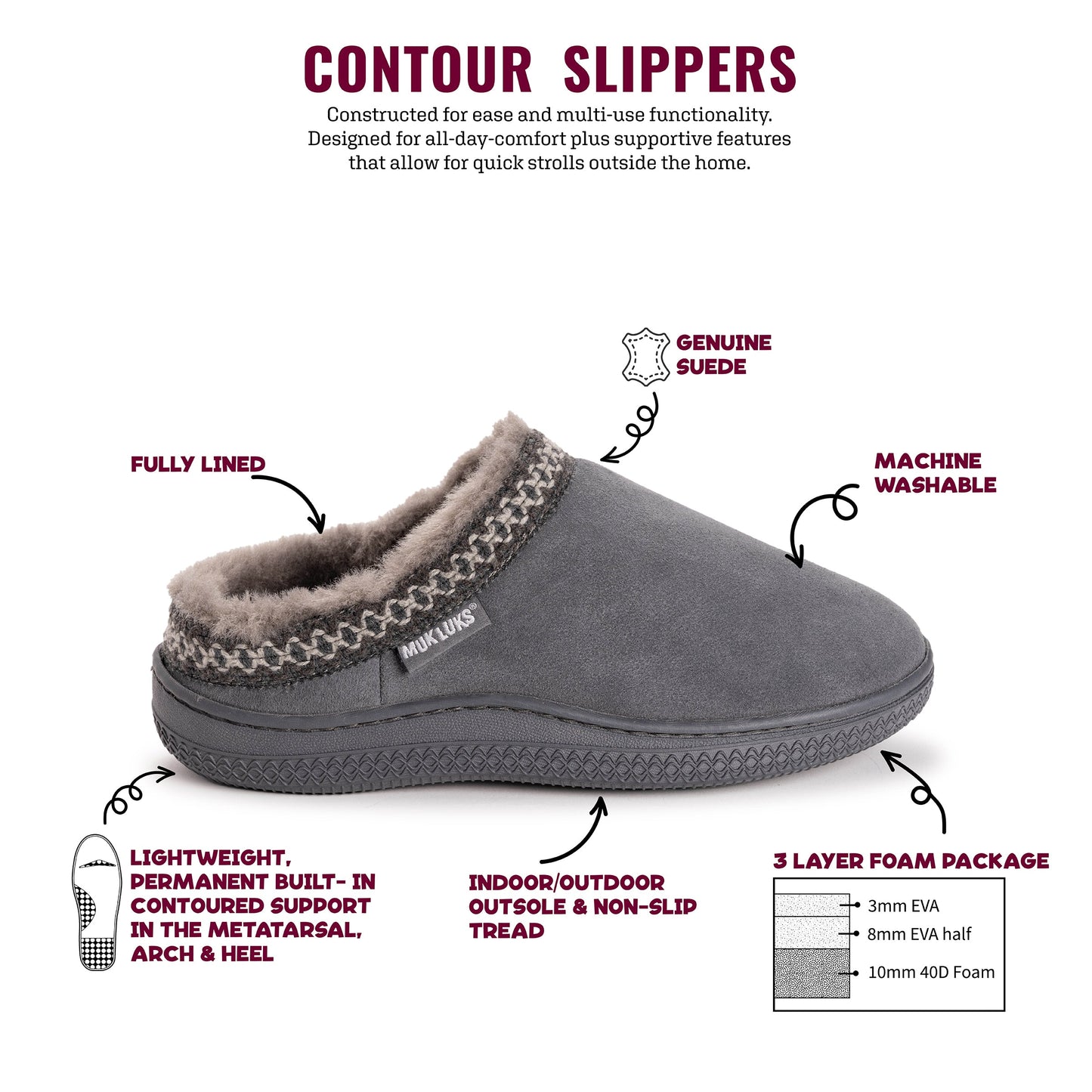 Muk Luks Jordi Clog Suede Slippers
