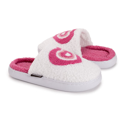 Muk Luks Sherpa Scuff w/Pink Heart