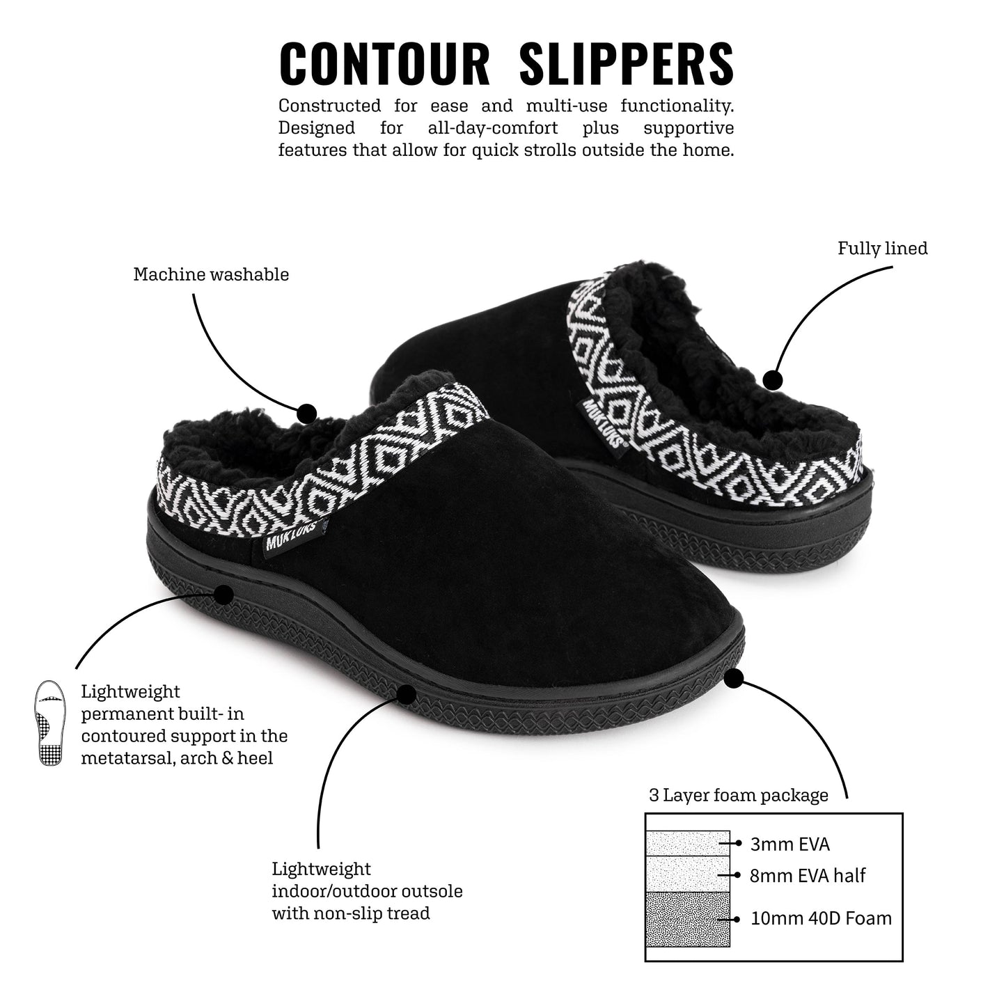 Muk Luks Faux Suede Clog Slipper
