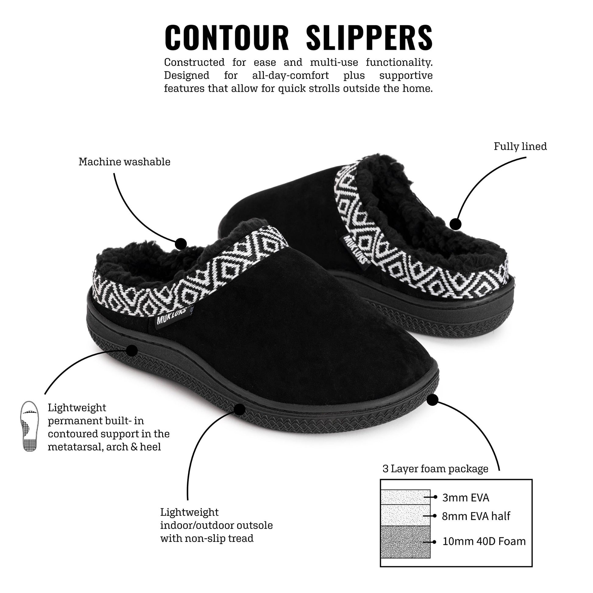 Muk Luks Faux Suede Clog Slipper