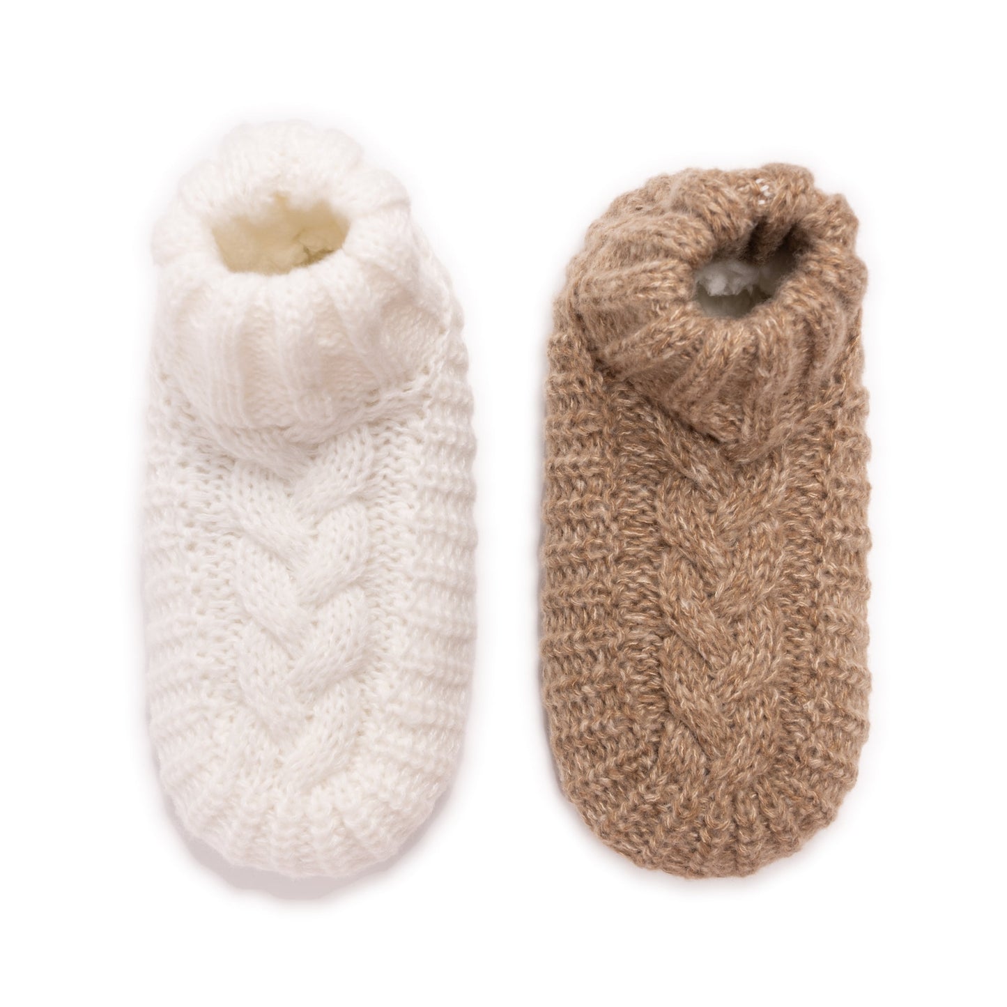 Muk Luks Cuffed Sweater Knit Bootie Slippers - 2 Pair Pack