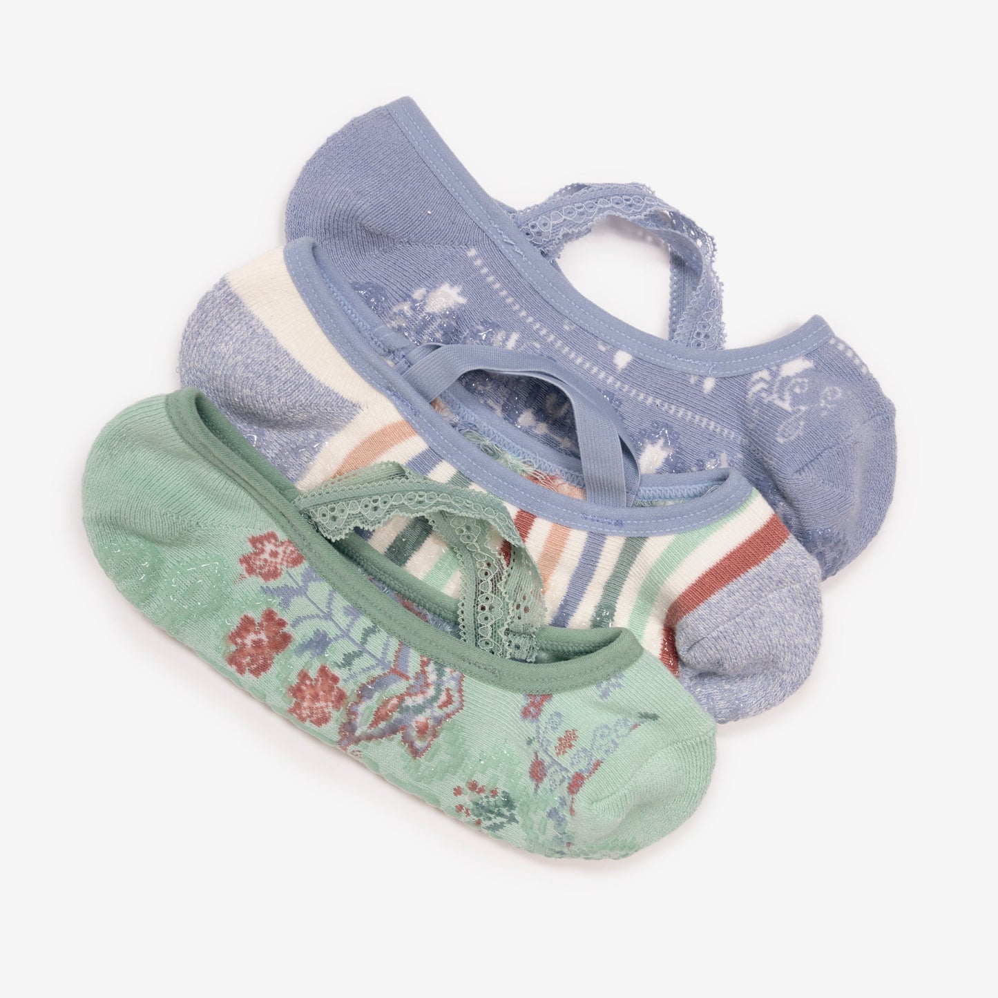Muk Luks Insulated Ballerina Slippers Grey Snowflake