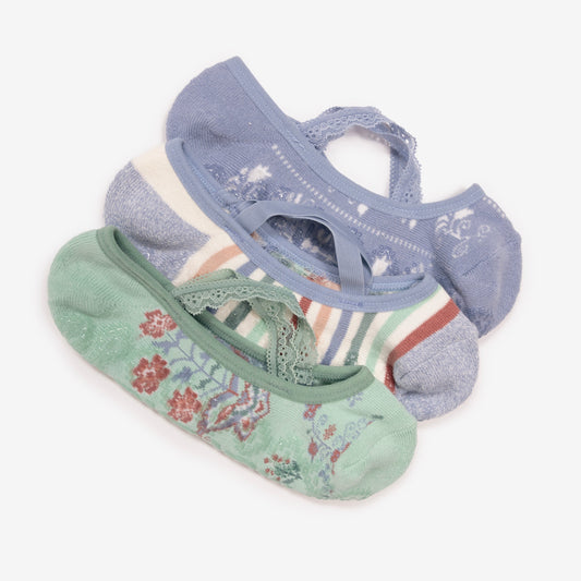 Muk Luks Insulated Ballerina Slippers Grey Snowflake