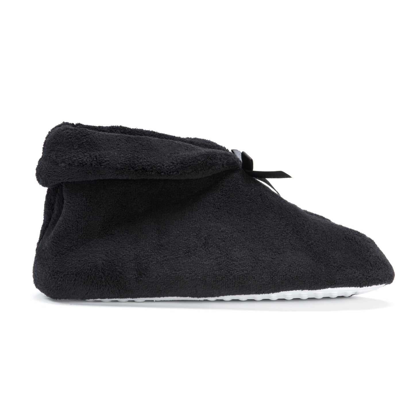 Muk Luks Terry Cuff Slipper booties Black