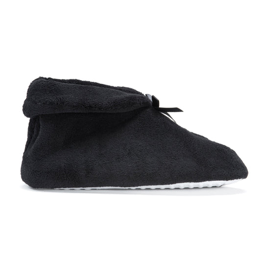 Muk Luks Terry Cuff Slipper booties Black