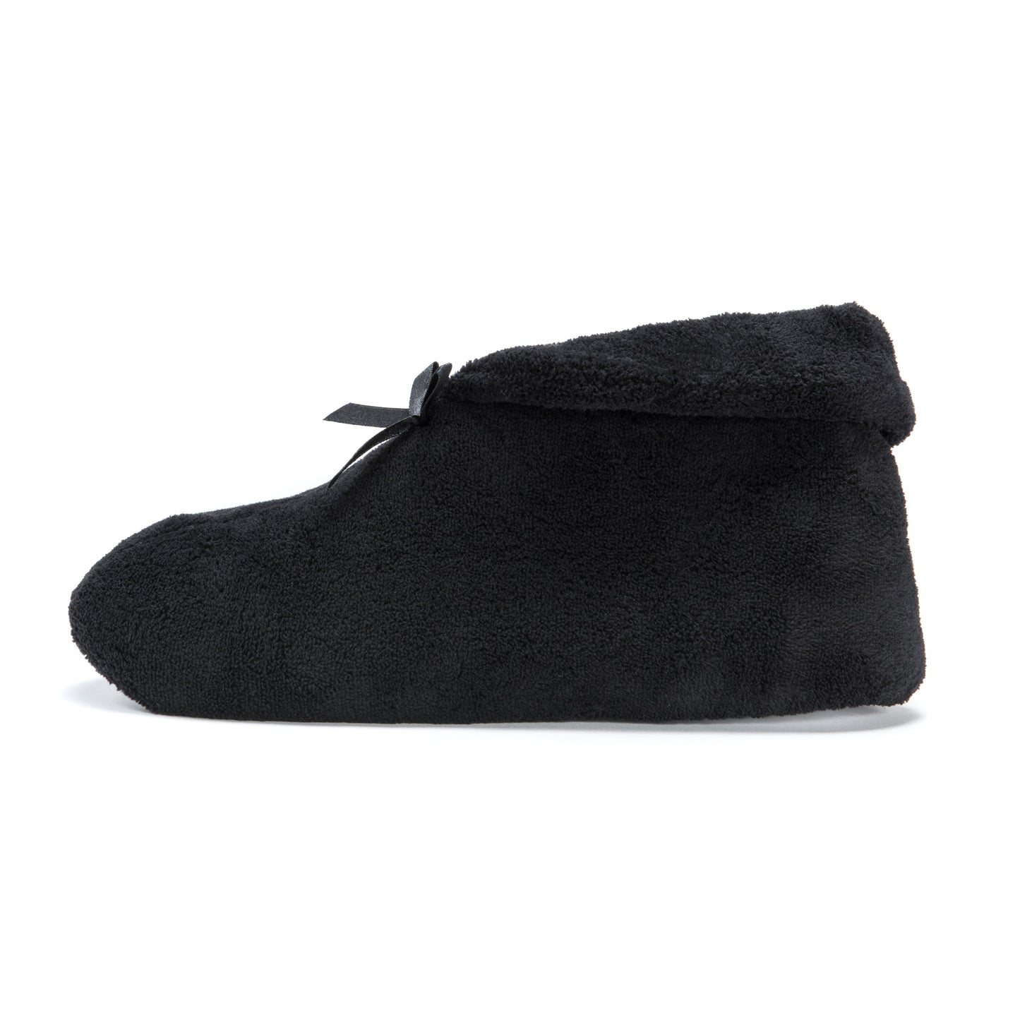 Muk Luks Terry Cuff Slipper booties Black